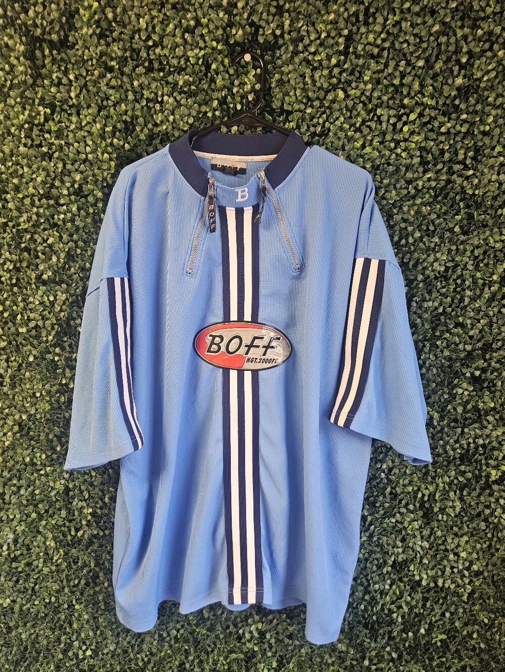 Mens 2XL Vintage Boff 1/4 Zip Football Style Jersey